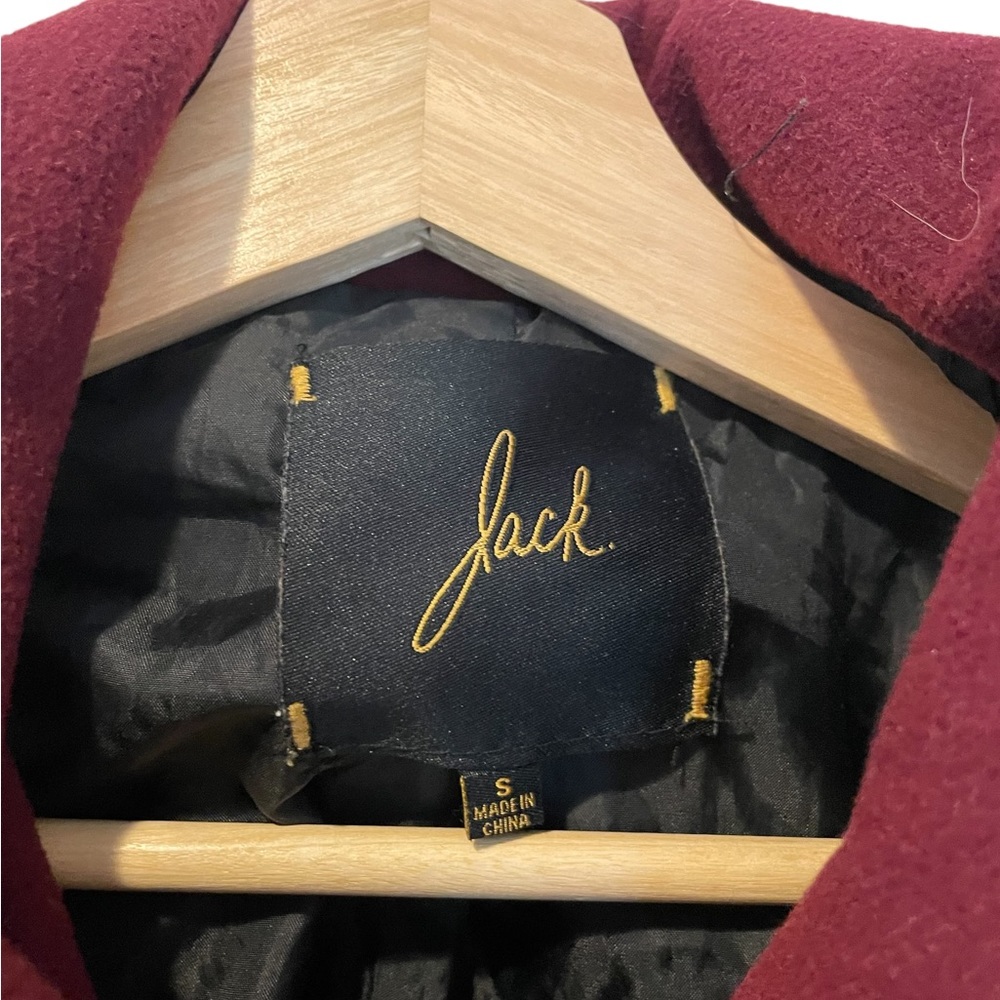 Jack Winter Pea Coat Size S Maroon - Picture 8 of 9